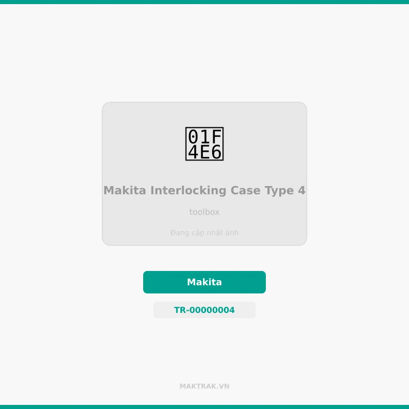 Khay lưu trữ MakTrak miệng mở đặt trên hộp Makita