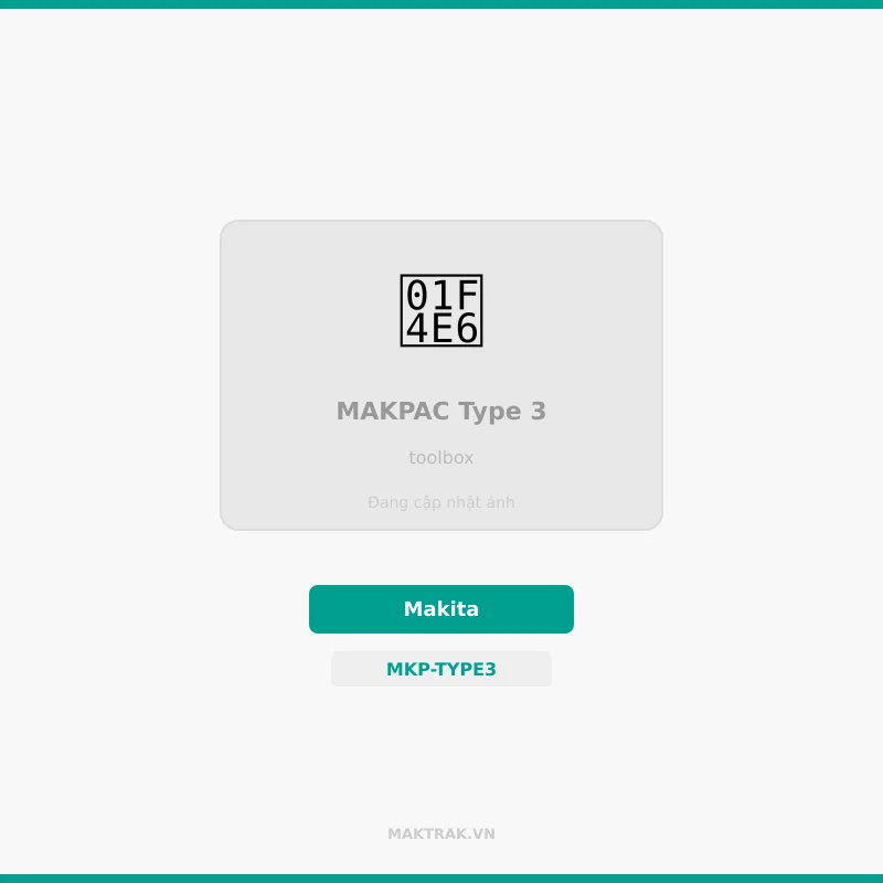 Thùng Makita MakPac Type 3 màu xanh đen đặc trưng Thùng Makita MakPac Type 3 màu xanh đen đặc trưng